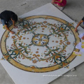 White marble water jet water bathroom marble floor medallion design